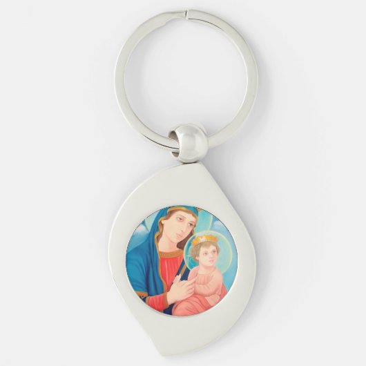 Porte-clés Notre-Dame de Perpétuel aide catholique (Devant)