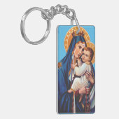 Porte-clés Notre-Dame du Mont-Carmel Art dévotionnel (Devant gauche)