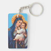 Porte-clés Notre-Dame du Mont-Carmel Art dévotionnel (Dos)