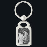 Porte-clés Notre photo Mariage<br><div class="desc">personnaliser avec votre propre monogramme et photo,  ou supprimer</div>