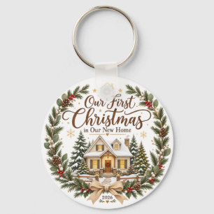 Porte-clés Notre Premier Noël dans Notre Nouvelle Maison Orne