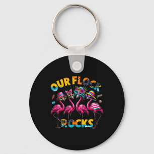 Porte-clés Notre troupe rock Flamingo Vacances d'été Famille