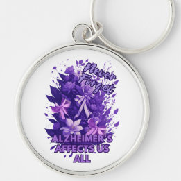 Porte-clés N'oubliez jamais Alzheimer nous affecte tous - Fin