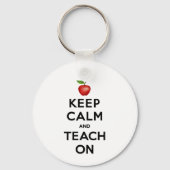 Porte-clés N'oubliez jamais de rester calme et continuez à en (Recto)