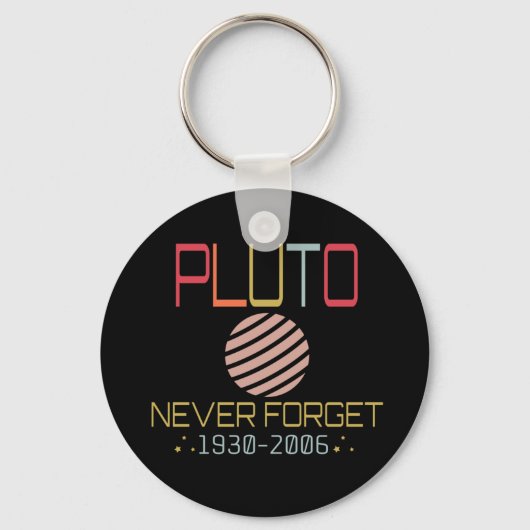 Porte-clés N'Oubliez Jamais Pluto Retro Funny Space, Science (Recto)