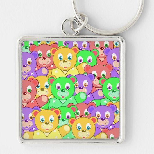 PORTE-CLÉS NOUNOURS COLORÉS (Devant)