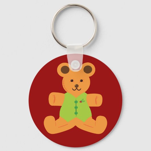 Porte-clés Nounours de Noël mignon (Recto)