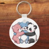 Porte-clés Nounours mignons avec Panda (Recto)