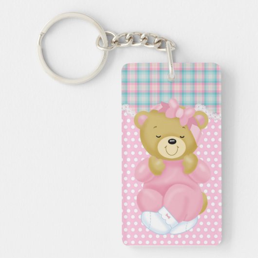 Porte-clés Nounours ours en peluche (Devant)