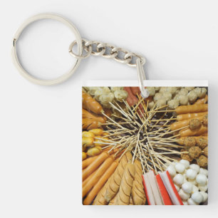 Porte-clés nourriture de rue d'un marché asiatique