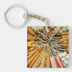 Porte-clés nourriture de rue d'un marché asiatique