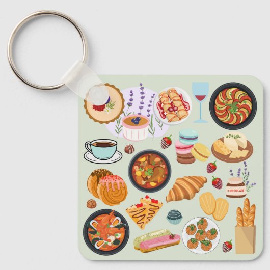 Porte-clés Nourriture française (Recto)