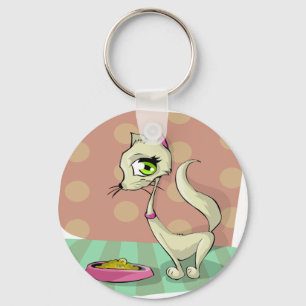 Porte-clés nourriture pour chat petit déjeuner gourmet