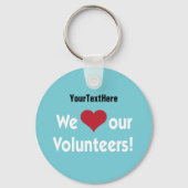 Porte-clés Nous aimons nos bénévoles (Recto)