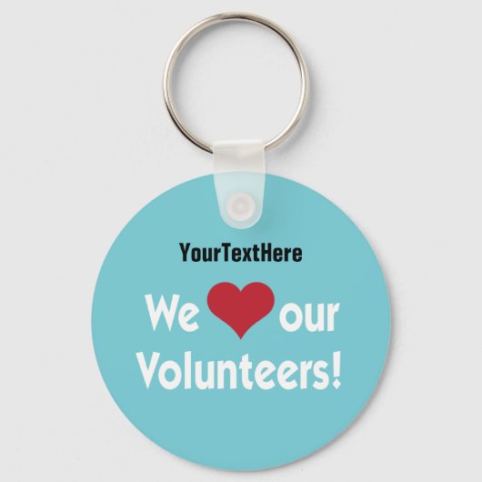 Porte-clés Nous aimons nos bénévoles (Recto)