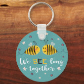 Porte-clés Nous BEE long avec les abeilles et les fleurs Vale (Recto)