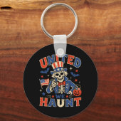 Porte-clés Nous Hanterons Ensemble Squelette Drôle de Hallowe (Recto)