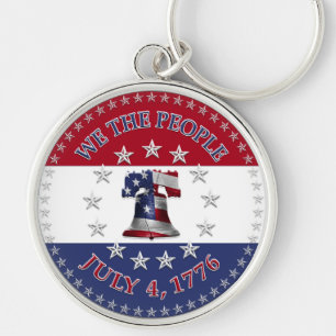Porte-clés Nous le Peuple 4 juillet 1776 Cloche avec 13 & 50