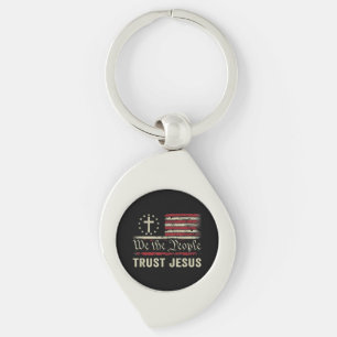 Porte-clés Nous Le Peuple Confiance Jésus - USA Drapeau Chris