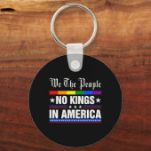 Porte-clés Nous, le peuple, pas de rois en Amérique Anti-Trum (Recto)