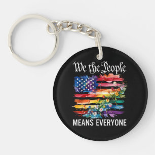 Porte-clés Nous Le Peuple Signifie Tout Le Monde Arc-en-ciel