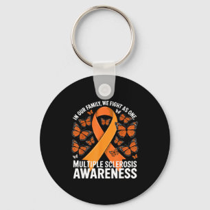 Porte-clés Nous nous battons ensemble Ruban orange Sclérose e
