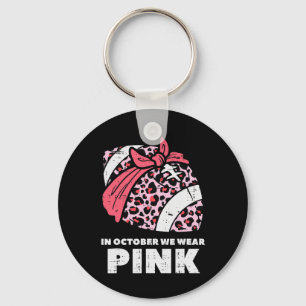 Porte-clés Nous Portons Pink Football Breast Cancer Sensibili