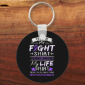 Porte-clés Nous Portons Violet Fibromyalgie Sensibilisation R (Recto)