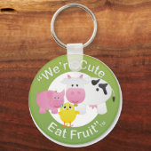 Porte-clés Nous sommes mignons, mangeons des fruits (Recto)