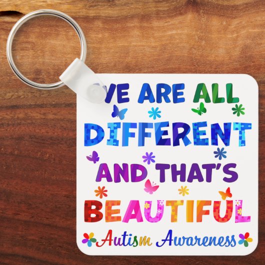 Porte-clés Nous sommes tous différents (Recto)