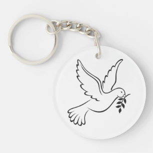 Porte-clés Nous sommes un coeur pour soutenir la paix.    por