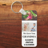Porte-clés Nous t'aimons Collage photo de grand-mère (Recto)