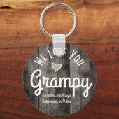 Porte-clés Nous t'aimons Grampy Custom Names (Recto)