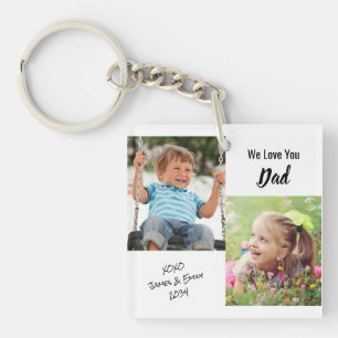 Porte-clés Nous t'aimons Papa Photos personnalisées Porte - c