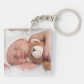 Porte-clés Nouveau bébé Ajouter votre propre photo double fac (Dos)