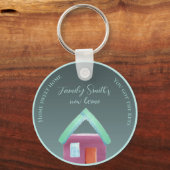 Porte-clés Nouveau foyer chauffement maisons déménagement cad (Recto)