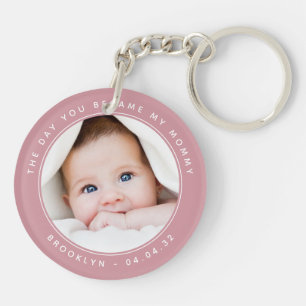 Porte-clés Nouveau maman bébé photo garde