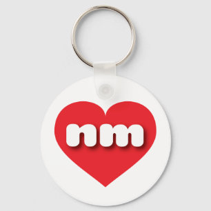 Porte-clés Nouveau Mexique coeur rouge - J'aime nm
