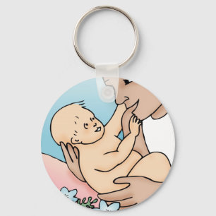 Porte-clés Nouveau papa et bébé