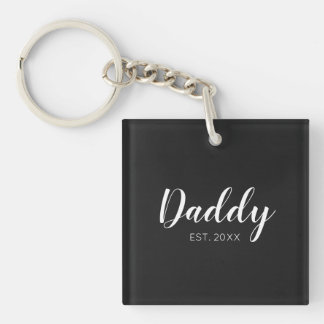 Porte-clés Nouveau Papa Établit la typographie 2022