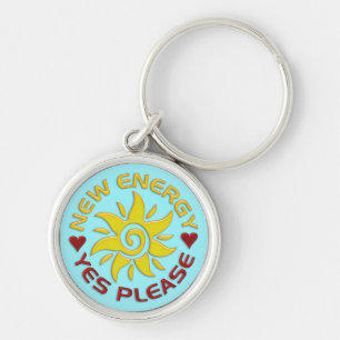 Porte-clés NOUVEAU SOLEIL ÉNERGÉTIQUE cyan