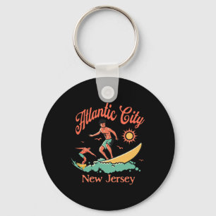 Porte-clés Nouveau Surfeur du New Jersey Atlantic City Nj Pla
