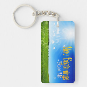Porte-clés "Nouveaux débuts" Motivation Affirmation