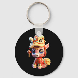 Porte-clés Nouvel An chinois du cheval 2026 pour enfants Nouv