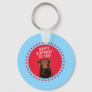 Porte-clés Nouvel anniversaire joyeux du chien de triever Bro