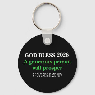 Porte-clés Nouvelle Année 2026 Bénédictions Festive Simple No