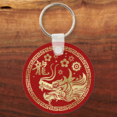Porte-clés Nouvelle année chinoise du Dragon 2024 (Recto)