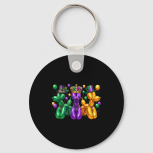 Porte-clés Nouvelle chemise Mardi Gras Perles Chiens Louisian