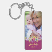 Porte-clés Nouvelle Grand-mère Fleurs Élégantes Bourgogne | P (Devant gauche)