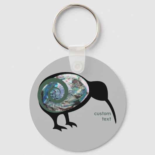 PORTE-CLÉS NOUVELLE-ZÉLANDE KIWI OISEAU PAUA NOIR VERT FERN K (Recto)